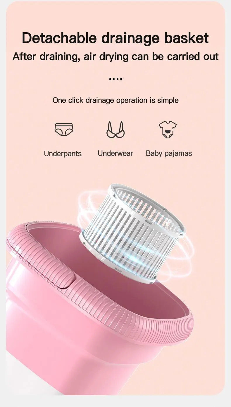 Foldable & Portable Mini Washing Machine