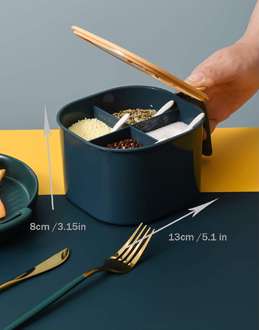 4 In 1 Partition Kitchen Seasoning Spice Box