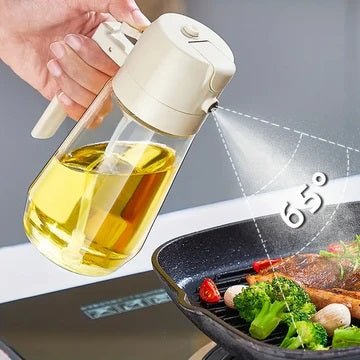 2in1 Oil Sprayer Glass Bottle For Cooking Anti Leakage
