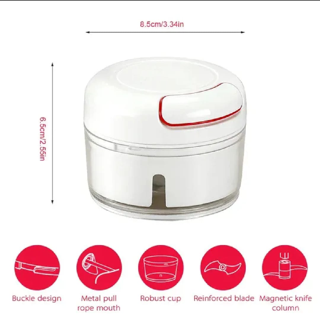 Compact Manual Food Chopper - Easy to Clean & Maintain, Perfect for Small Kitchens