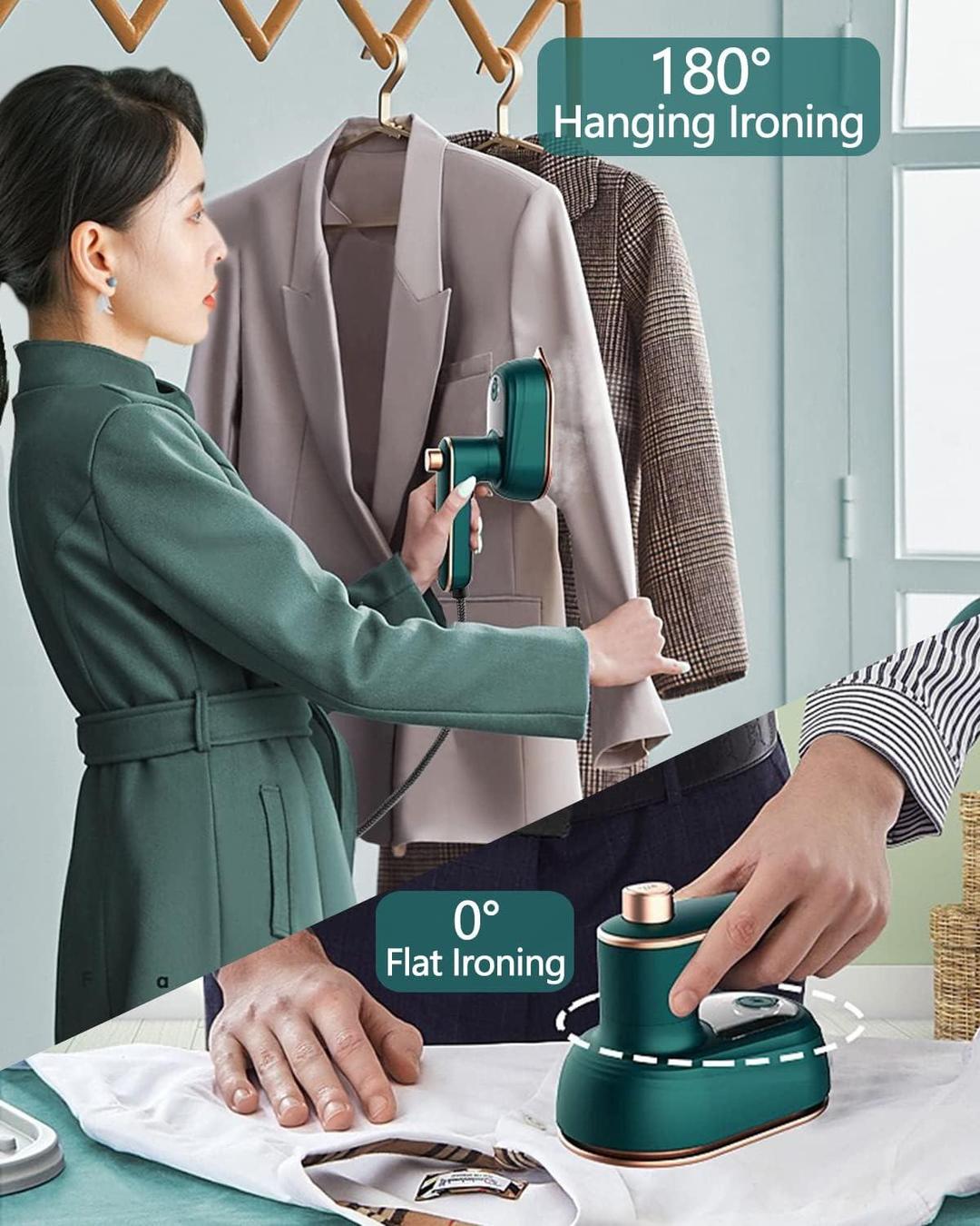 Portable Garment Steamer for Clothes, Lightable Professional Fabric Wrinkle Remover for Home & Travel