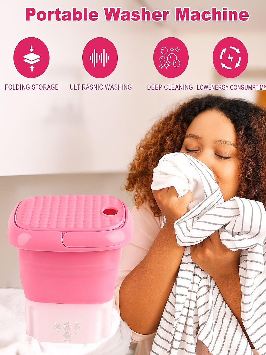 Foldable & Portable Mini Washing Machine